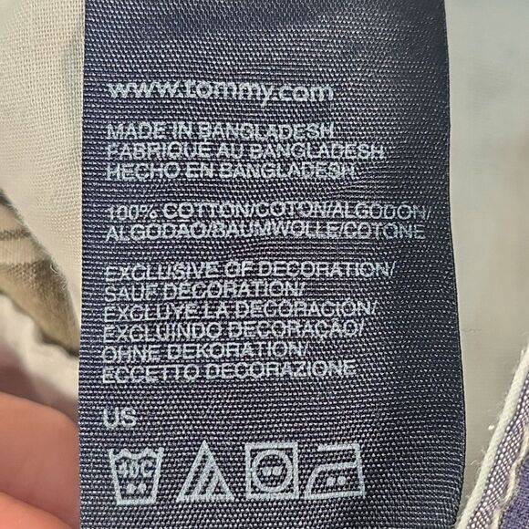 TOMMY HILFIGER Plaid Bermuda Walking Shorts Men's Size 36 Green Blue Preppy - Picture 7 of 7